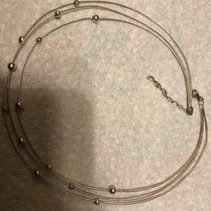 Sterling silver beaded choker 3 strands
